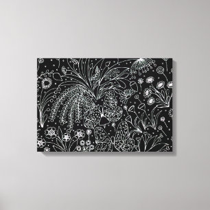 Whispers of nature. Botanical line art. Canvas Print