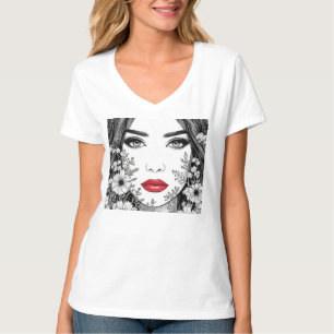 Whispers of Nature – Feminine Beauty in Bloom T-Shirt