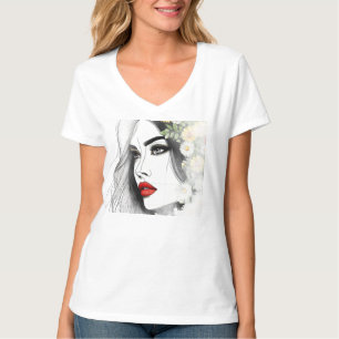 Whispers of Nature – Feminine Beauty in Bloom T-Shirt