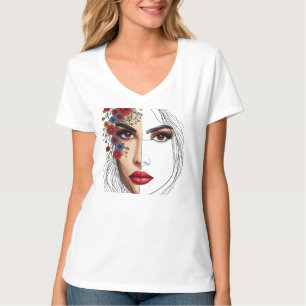 Whispers of Nature – Feminine Beauty in Bloom T-Shirt