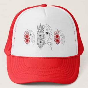 Whispers of Nature – Feminine Beauty in Bloom Trucker Hat