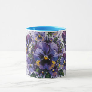 Whispers of Pansies-Ceramic Mug