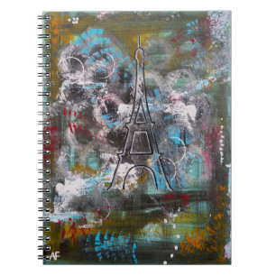 Whispers of Paris Painting by Alfred Fox Notebook