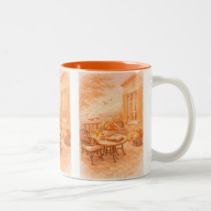 Whispers of Sage  Vintage Sealife   Two-Tone Coffee Mug