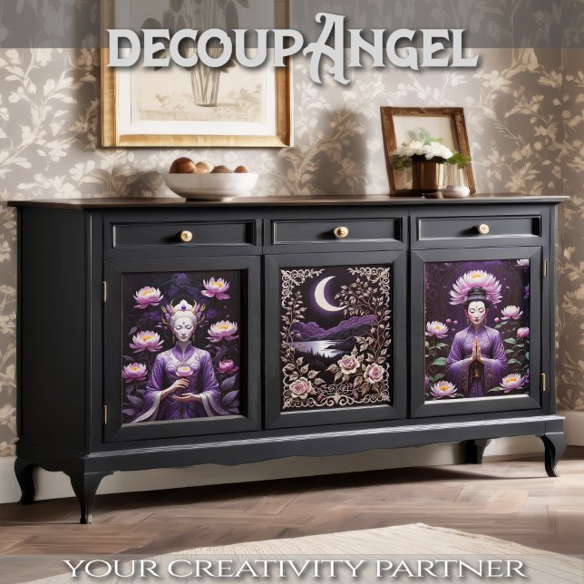 Whispers of Serenity - Set of 3 - Decoupage Wrapping Paper Sheet (Creator Uploaded)