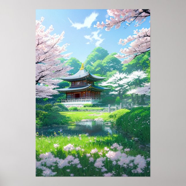 Whispers of Springtime at the Temple Poster (Front)