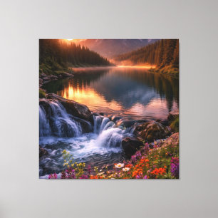 Whispers of the Alpine Sunset Canvas Print