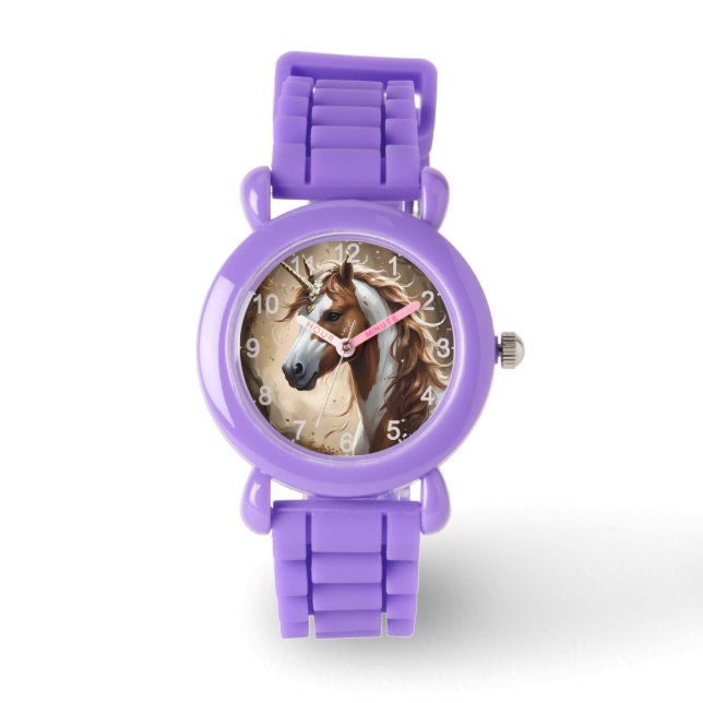 Whispers Of The Brown And White Fantasy Unicorn, Watch (Front)