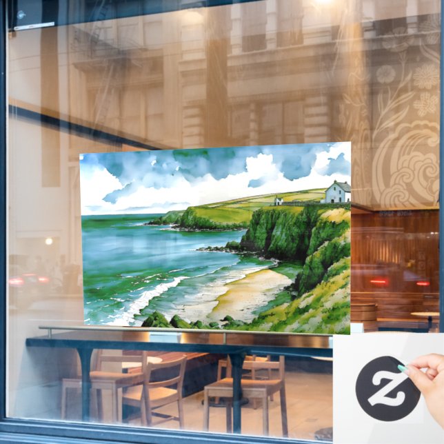 Whispers of the Celtic Sea   Window Cling (Cafe Window)
