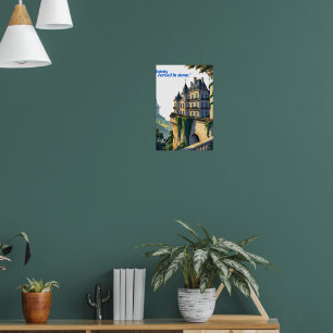 "Whispers of the Château – Elegant Palace Line Art Poster