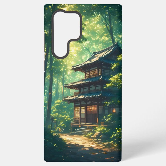 Whispers of the Forest: A Hidden Japanese Retreat Samsung Galaxy S22 Ultra Case (Back)