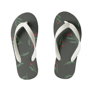 Whispers of the forest kid's flip flops