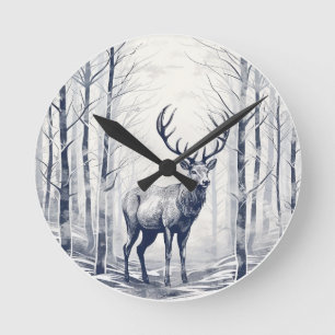 Whispers of the Forest Round Clock