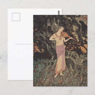 Whispers of the Forest Violin by Edmund Dulac Postcard