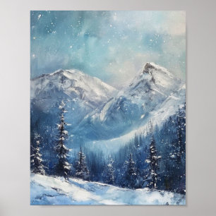 Whispers of the Frozen Peak: A Study of Winter’s S Poster