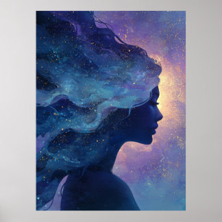 Whispers of the Moon - Goddess Poster