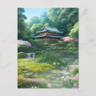 Whispers of the Nature, Peaceful Garden Postcard