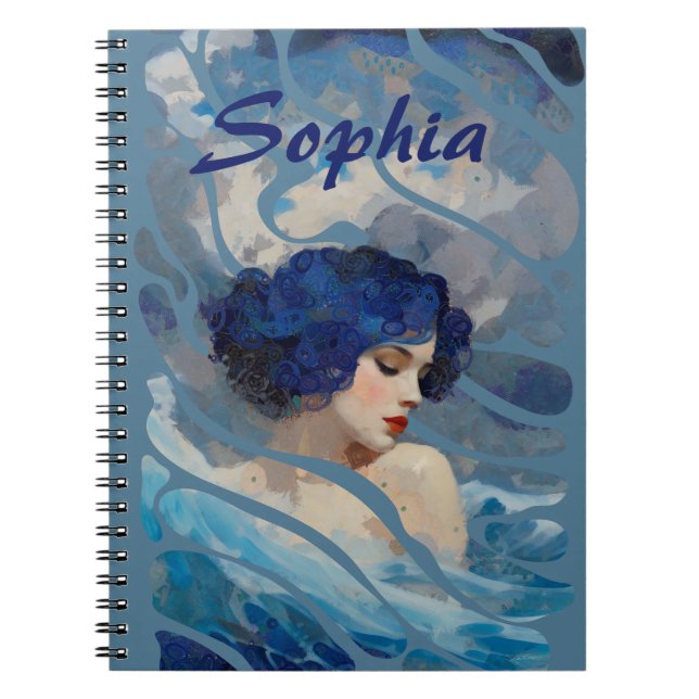 Whispers of the Ocean Goddess Notebook (Front)