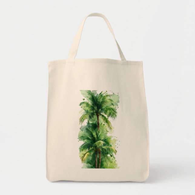 Whispers of the Palms Emerald Canopy Tropical Reve Tote Bag (Front)