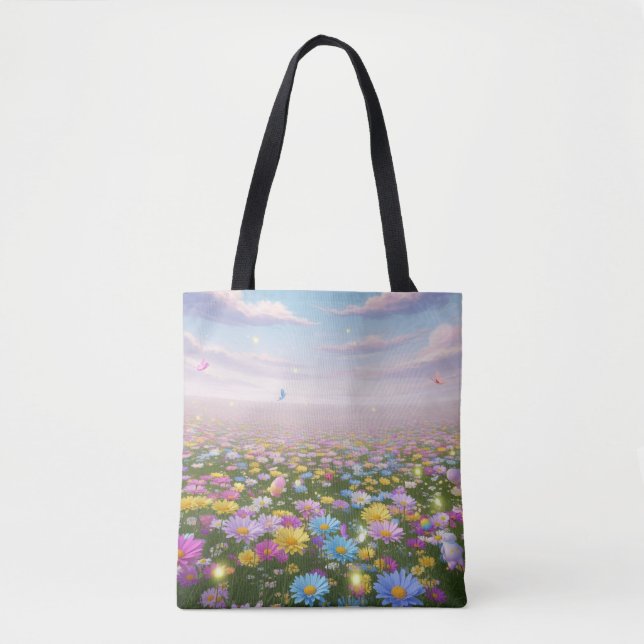 Whispers Of The Pastel Meadow Tote Bag (Front)