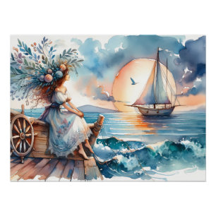 Whispers of the Sea at Sunset Poster