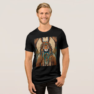 Whispers of the Shamanic Rabbit design T-shirt Tri-Blend Shirt