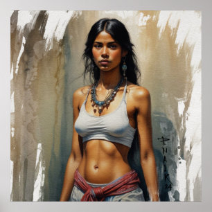 Whispers of the Soul- figurative painting Poster