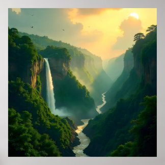 "Whispers of the Valley: Nature’s Golden Hour" Poster