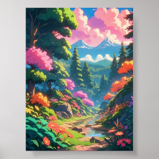 Whispers of the Wild: An Anime Journey Through Nat Poster