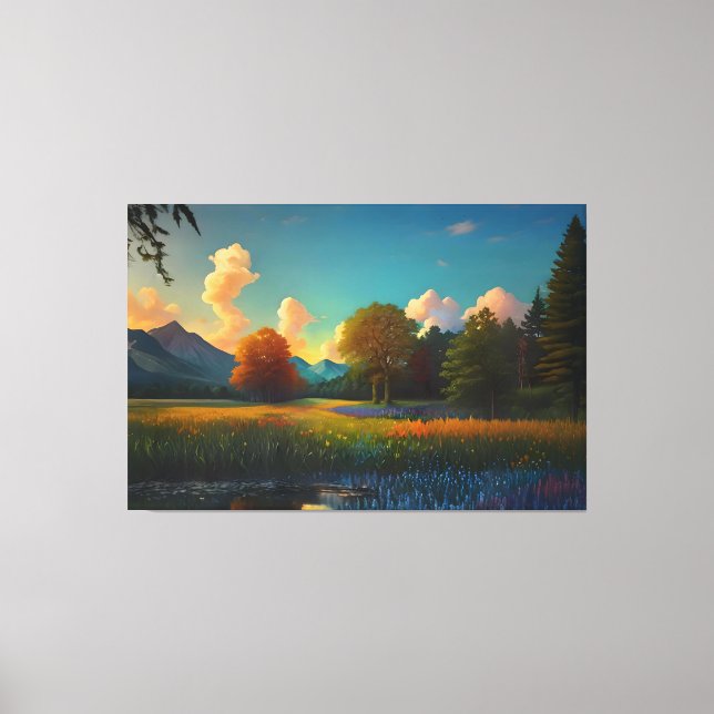 Whispers of the Wild Meadow Plaque Canvas Print (Front)