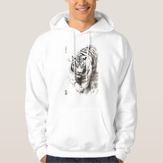 Whispers of the Wild: White Tiger Collection - Hoodie