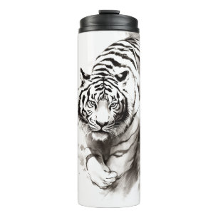 Whispers of the Wild: White Tiger Collection -  Thermal Tumbler