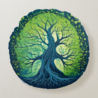 Whispers of the Wind: The Essence of Tree Round Cushion