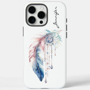 Whispers of the Wind Watercolor Feather iPhone 16 Pro Max Case