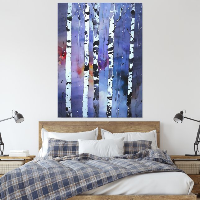 Whispers of the Winter Woods Canvas Print (Insitu(Bedroom))