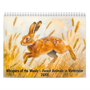 Whispers of the Woods – Forest Animals in Watercol Calendar