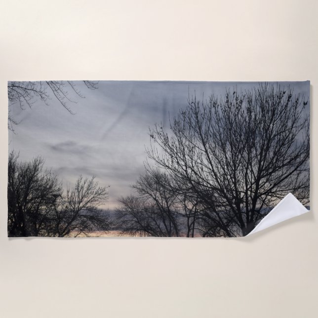 Whispers of Winter Beach Towel (Front)