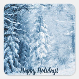 Whispers of Winter Square Sticker