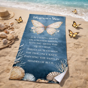Whispers on a Shore Butterfly Beach Towel