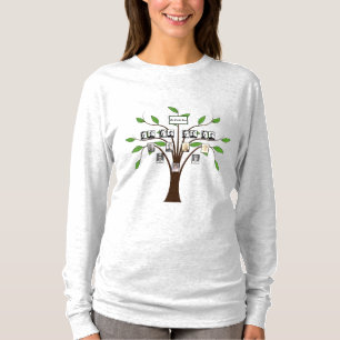 Whispy Family Tree Four Generations Photos T-Shirt