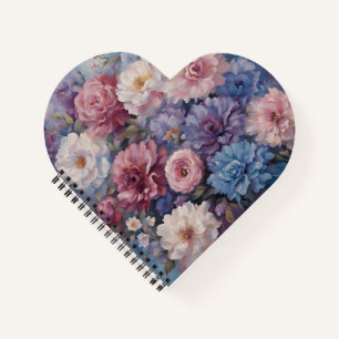 Whispy wildflower design notebook