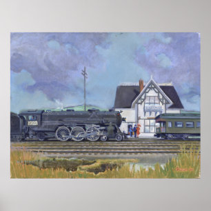 Whistle Stop – Kulhanek Americana Train Art Poster