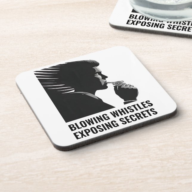 Whistleblower Beverage Coasters (Left Side)