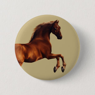 Whistlejacket horse by George Stubbs 6 Cm Round Badge