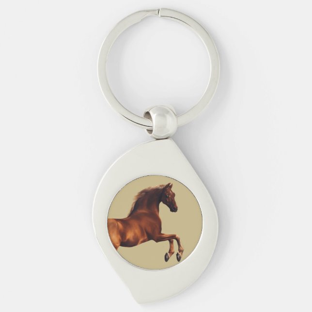 Whistlejacket horse by George Stubbs Key Ring (Front)