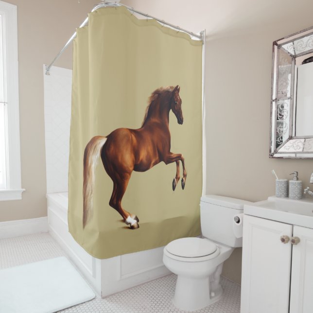 Whistlejacket horse painting by George Stubbs Shower Curtain (In Situ)