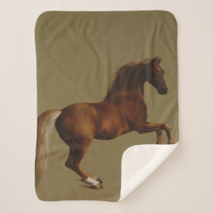 Whistlejacket the Horse (by George Stubbs) Sherpa Blanket