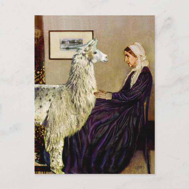 Whistler&apos;s Mother's Llama Postcard (Front)