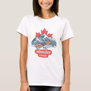 Whistler BC Canada Cute Skiing Mountain  T-Shirt