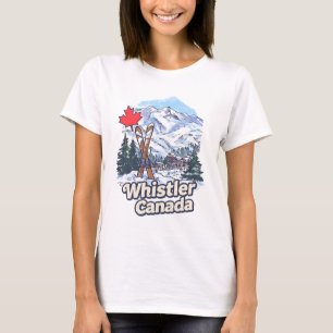 Whistler BC Canada Cute Skiing Mountains T-Shirt